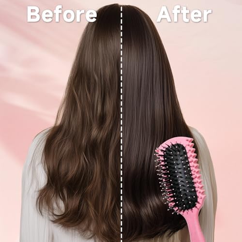 Curl Defining Brush, Curly Hair Brush Products With 3 Pcs Slick Back Hair Brush Set Bristle Brush Edge Control Teasing Comb for women (Beige) - Image 6