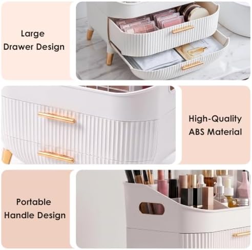 Makeup Organizer Countertop, Skincare Organizer with Drawers for Vanity - Image 6
