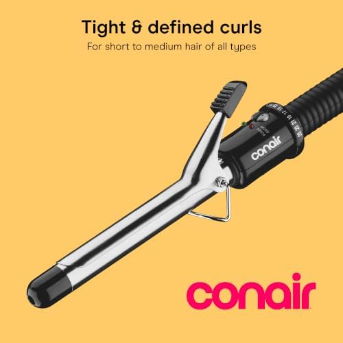 Conair Curling Iron​, Short to Medium Hair, 3/4-in. Barrel, Black/Silver - Image 2