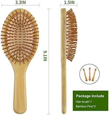 MRD Hair brush, Natural Bamboo Paddle Detangling Hairbrush, Massage Scalp Thick/Thin/Curly/Dry Hair For Women & Men - Image 4