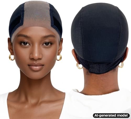 LAB HAIRS Wig Cap with Grip Band for Keeping Wigs in Place, More Full Cap-wide Transparent Lace for Lace Front Wigs - Brown/Black/Nude Non Slip Cap Make Your Wig Be Glueless (Black-S) - Image 6
