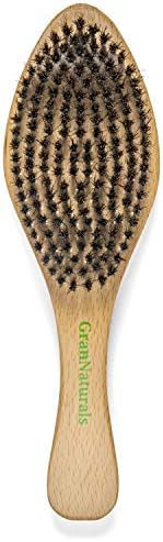 GranNaturals Medium Wave Brush & Smoothing Hair Brush - Curved Boar Bristle Hairbrush for 360 Waves & Slick Back Brush - Image 5