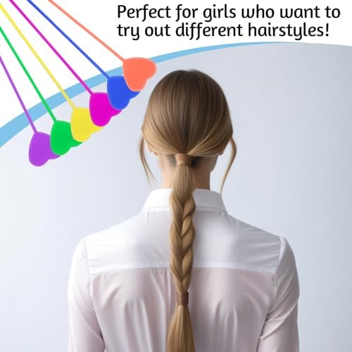 ElevateTech Quick Beader for Hair Braids Loading Beads, 12 Pcs Hair Beader Tool for Braiding Beads on Braids Automatic Beads Loader Colorful Topsy Tail Hair Braid Ponytail Hair Styling Maker - Image 5