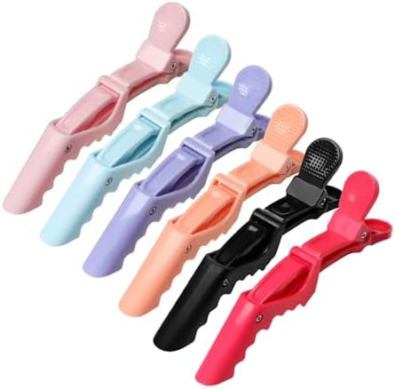 Ella & Sara 6-Pack Alligator Hair Clips, Salon Professional Gator Clips for Hair Sectioning, Cutting & Coloring, Strong Hold Wide Teeth Non-Slip Styling Clips for Women & Men - Candy Colors by Unknown
