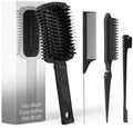 Curly Hair Brush Black, Volume Curl Defining Brush for Effortlessly Detangling Shaping and Styling Men's Women's Curls, Waves & Coils, Curly Hair Products, Reduce Frizz by Unknown