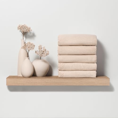 Fromm Softees Plush Bleachproof Microfiber Hair Towels, 6-Pack, Oatmeal - Image 5