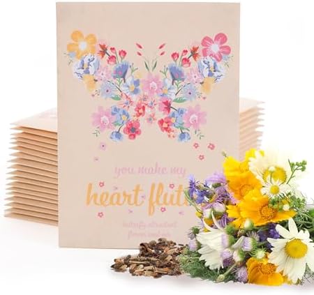 Make Your Heart Flutter 25 Bird and Butterfly Wildflower Seed Packets for Planting, A Beautiful Valentines Day Gift, Bentley Seed Co by OfficialBentleySeedProducts