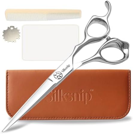 Hair Cutting Scissors Professional Barber Shears, Hairdresser Scissor Made Of Stainless Steel For Hairdressing Salon and Home Use Extremely Very Sharp Ergonomic Design by Silksnip