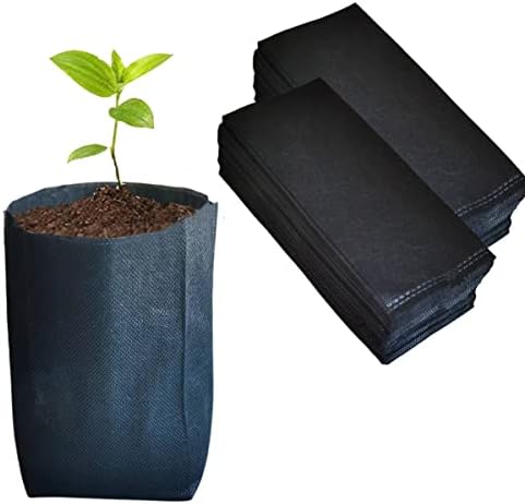 gardtree 1/8 Gallon 200PCS 5.5×6.3 Inch Breathable Plant Grow Bags - Non-Woven Plant Seedling Pots for Seed Starting, Indoor/Outdoor Vegetables, Herbs, Flower | Easy Transplant, Space Saving, Black by Gardtree
