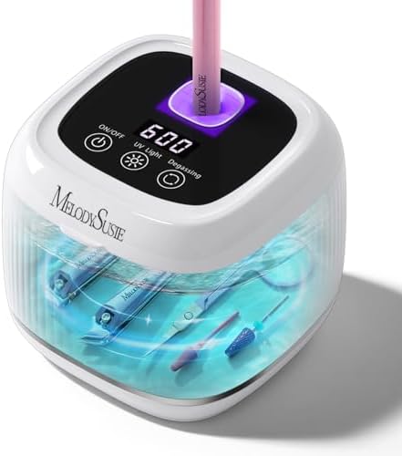 MelodySusie 2 in 1 Nail Tool Cleaning Machine for Nail Tools DL-160 White by MelodySusie