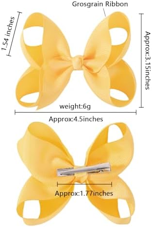 YHXX YLEN 20PCS Hair Bows for Girls, 4.5 Inch Bows With Alligator Clips - Image 3