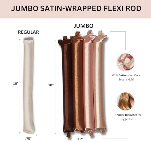 Kitsch Jumbo Satin Heatless Flexi Rods (4 pcs) and Continuous Spray Bottle (Terracotta) Bundle with Discount - Image 2