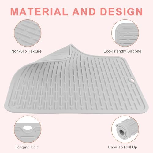 AMIJEAL Oversize Silicone Heat Resistant Mat for Hair Tools(14.2" x 11") - Image 4