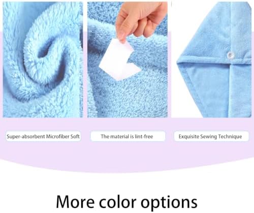 Microfiber Hair Drying Towel Wrap,Hair Turbans Towel for Wet Hair - Image 4