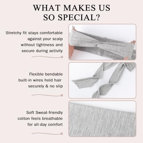 2-in-1 Heatless Curling Headband for Women & Flexible Curling Rods for Heatless Curls Overnight Heatless Hair Curlers No Heat Damage, Stretchy Fabric Headbands for Curly Long Hair, Sleep Gym Workout - Image 5