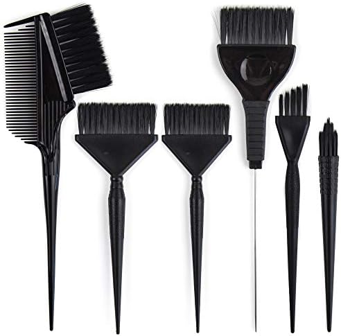 Hair Dye Brush Set of 6 - Hair Tint Brushes for Coloring - Hair Color Kit by SalonSupplyCo