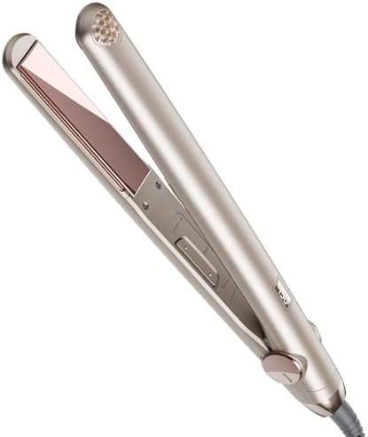 TYMO Flat Iron Hair Straightener and Curler 2 in 1 with 10s Fast Heating, 1 Inch Professional Titanium Straightening Curling Iron with 32 Adjustable Temp and Automatic Shut Off, Champagne by TYMOFashionTech