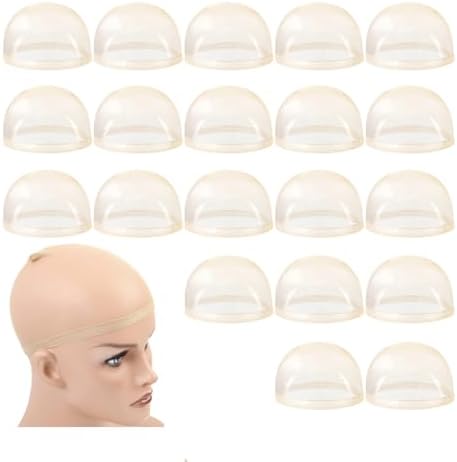 YANTAISIYU 20 Pcs HD Wig Cap for Women Ultra-thin Invisible Breathable Wig Cap Stretchy Nylon Stocking Wig Caps for Lace Front Wig by YANTAISIYU