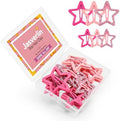 JASVERLIN Pink Star Snap Hair Clips, Y2K Pink Hair Accessories, 36 Pcs by JASVERLIN