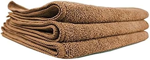 Chemical Guys MIC34403 Workhorse Professional Microfiber Towel, Tan (Safe for Car Wash, Home Cleaning & Pet Drying Cloths) 16" x 16", Pack of 3 by ChemicalGuys