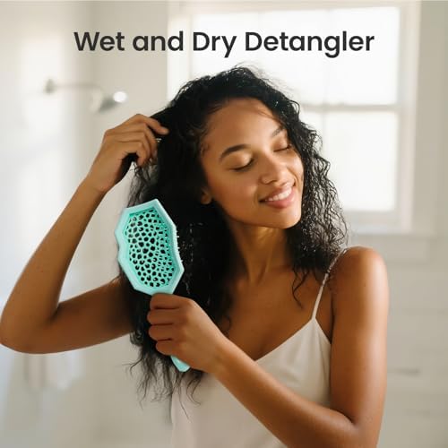 AIMIKE Glacier Detangler Brush for Curly Hair, Wet & Dry Hair Brush - Image 6