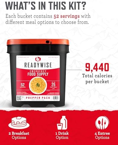 READYWISE Emergency Food Survival Supply Prepper Pack Bucket, 52 Servings - Image 4