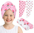 Kids Microfiber Hair Towel Wrap 2Pack Absorbent Hair Drying Turban for Girl by UnicornCastle