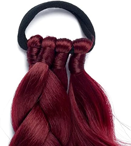 2 Pack Long DIY Braided Ponytail Extension Rave Hair Extensions for Women - Image 4