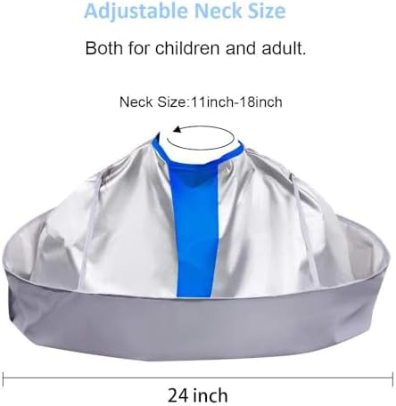 Hair Cutting Haircut Cape, Haircut Cape Apron Waterproof Hair Cloak Umbrella Capes for Adults, Barber Cape with 1PCS Black Comb - Image 2