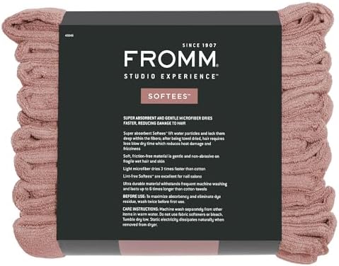 Fromm Softees Microfiber Salon Hair Towels for Hairstylists, Barbers, Spa, Gym in Terracotta, 16" by 29", 10 Count Perfect Hair Care Towel for Drying Curly, Long, Wavy Hair - Image 6