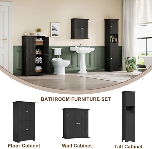 ChooChoo Bathroom Floor Cabinet with Adjustable Shelves - Image 5