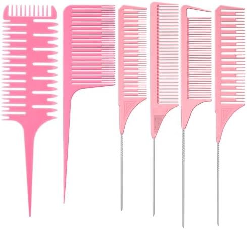 Patelai 6 Pcs Highlighting Comb Weaving, Classic Style, Pink by Patelai