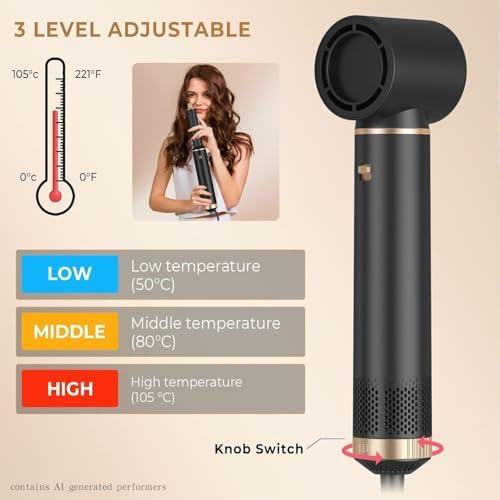 Dryhsip 5 in 1 Hair Styler & Wrap Air Curler, Low-Speed Hair Tools - Image 5