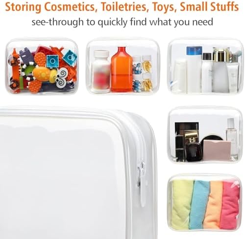PACKISM Clear Makeup Bag Travel - TSA Approved Toiletry Bag, Matte White - Image 4