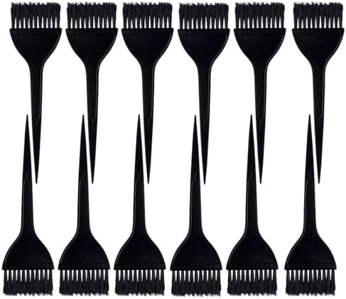 12 Pack Hair Dye Brushes, Color Tint Applicator, Hair Coloring Dying Brush Kit for Solon Black by Tbestmax