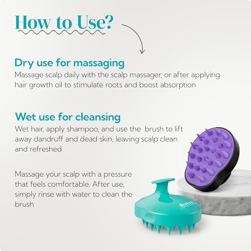 HEETA 2-Pack Large Scalp Massager Scrubber Shampoo Brush for Hair Growth - Image 5