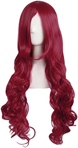 MapofBeauty 32" 80cm Long Hair Spiral Curly Cosplay Costume Wig (Dark Red) - Image 3