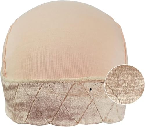Wig Grip Cap for Women Non Slip with Wig Grip Band 2-in-1 Adjustable Bamboo Fiber Wig Caps for Women (Beige) - Image 2