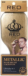 RED Premium Boar Bristles Brush Pocket Wave Bow Wow 360 Wave Tool for Men Medium Hard (Curved Club) by REDbyKISS