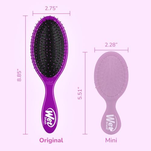 Wet Brush Original Detangling Hair Brush, Purple, Ultra-Soft IntelliFlex Bristles, Detangler Hairbrush Glides Through Tangles -Ease For All Hair Types, For Women, Men, Wet & Dry, 2 Count (Pack of 12) - Image 4