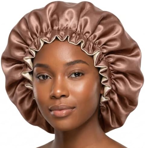 Silk Satin Hair Bonnet for Sleeping Reversible by PrettyRobes