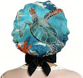 Satin Hair Braid Bonnet for Sleeping Double Layer Tie Band Elastic Wide Soft Silk Lined Nightcap Women Girls Cute by Cabreche