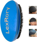 Wave Brush 360 Degree Curved for Men - Medium Hard Hair Brushes by MANSHION