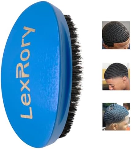 Wave Brush 360 Degree Curved for Men - Medium Hard Hair Brushes by MANSHION