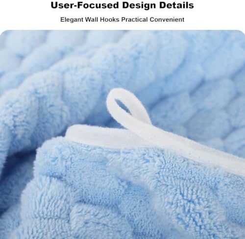 Cloud Velvet Hand Towels 3-Pack 14"x29.6" - Ultra Soft Microfiber Washcloths Set for Bathroom, Quick Dry Face & Hair Towels for Gym Spa - Image 5