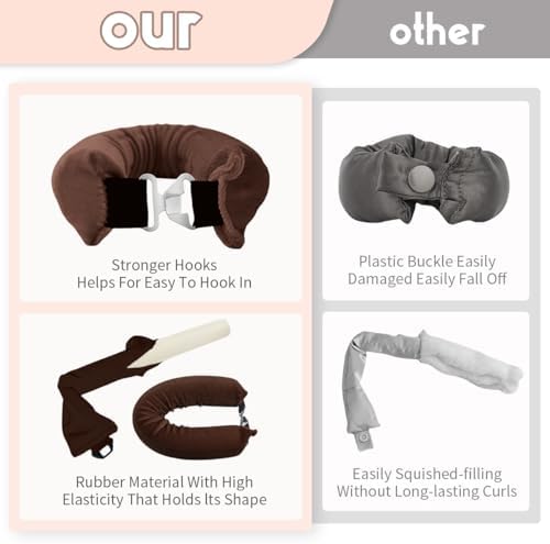 Heatless Curls Overnight Rods Heatless Hair Curler Hair Curlers To Sleep In Heatless Curls Blowout Rods Heatless Curling Rods With Luxury Cloth Bag Scarf For All Hair Types (Brown, 3Rods) - Image 6