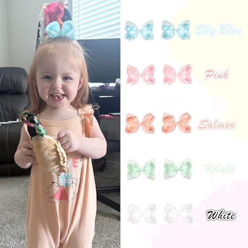 CÉLLOT 40PCS 4.5 Inch Hair Bows for Girls Toddler Hair Accessories in Pairs - Image 5
