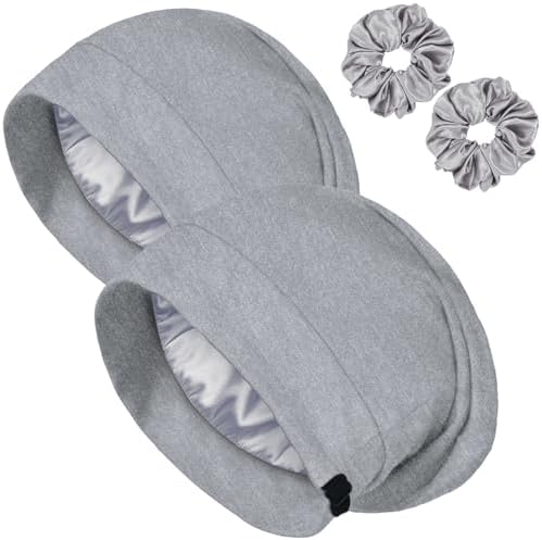 Satin Bonnets for Sleeping Adjustable Silk Lined Bonnet Sleep Cap Hair Wrap by ROYBENS