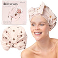 Kitsch Luxury Large Shower Cap for Women - Blush Dot by Kitsch