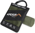 APEXUP Microfiber Travel Towel, Ultra Absorbent Quick Dry Towels, Lightweight Gym Sports Camping Towel for Workout, Yoga, Beach, Shower, Swimming (72"×40", Army Green) by APEXUP